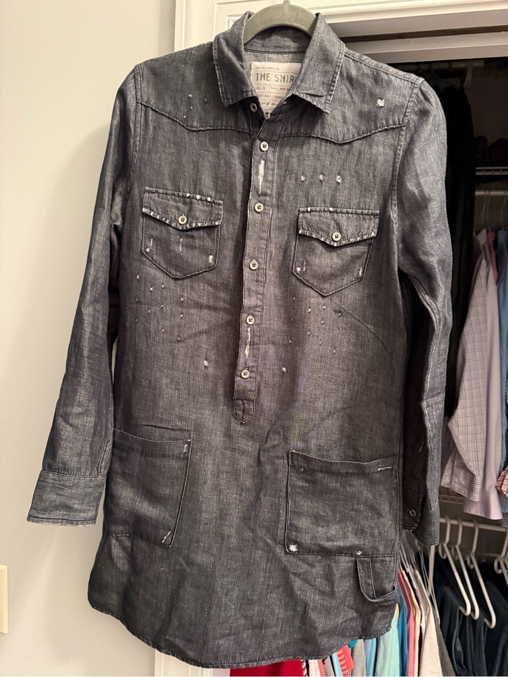 NWT-Joes Jeans Distressed Dark Denim Dress